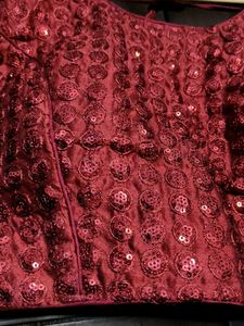 Stylish Sparkling Red Sequined Blouse