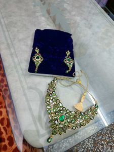 Emerald &amp; Gold Necklace Set
