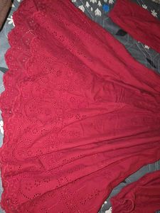 Westside Short Red cotton kurta