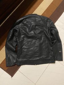 shuntai black leather jacket