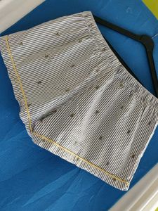 Cute Bee Striped Pajama Shorts