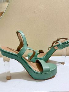 Mint Green Platform Heels