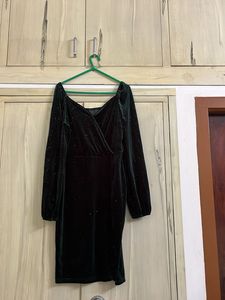 Midi Green Emerald party dress