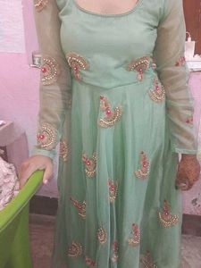 Mint Green Embellished Anarkali Dress