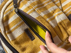 Maisha by Esha Striped Canvas Backpack