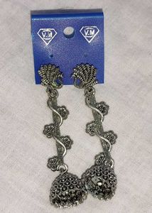 Silver Tone Drop Earrings