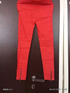 Red Casual Pants