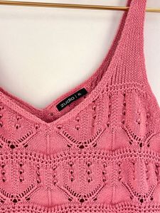 Pink Knit Tank Top