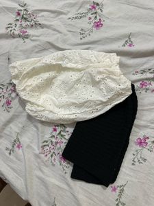 🏷️ Zara Off-Shoulder Cable Knit Puff-Sleeves