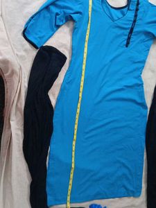 uniform Blue Kurta Set with Dupatta, , bracelet