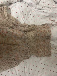 Sheer Floral Mini Dress