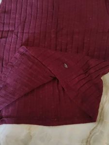 Ribbed Mock Neck Top