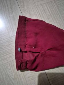 Burgundy Three Quarter Sleeve Top