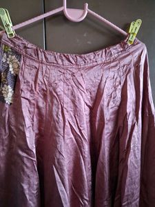 Elegant Brown Embroidered Lehenga Choli Set