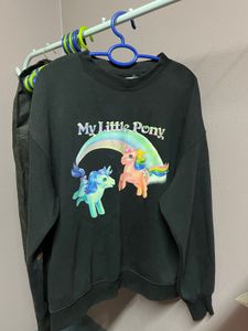 H&M oversized Black My Little Pony Sweatshirt