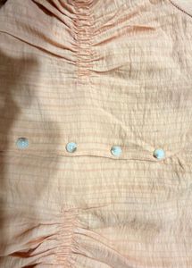 Chic Peach Peplum Top