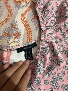 Cute Floral Print Mini Dress