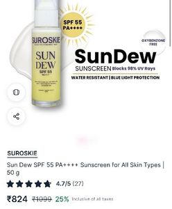 2 Suroskie Sun Dew &amp; Rosanna Glow Mask Set