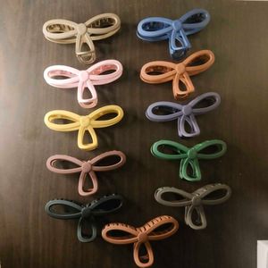 Stylish Matte Bow Hair Claw Clips