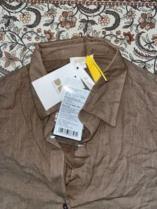 Classic Brown Button-Up Shirt