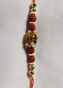 Unique Rakhi Bracelet with Rudraksha Beads