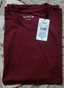 Shein Maroon T-Shirt