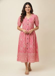 Pink Printed Dress