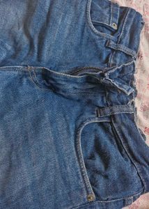 Denim Shorts with Fringed Hem