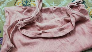 Pink Ribbed Tank Top