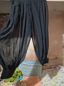 Flowy Black Ethnic Afghani Salwar full flair