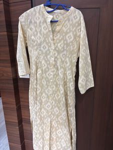 Elegant Beige Printed Kurta