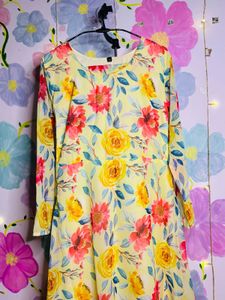 Vibrant Floral Print Dress