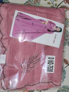 Elegant Pink Saree with Embellishments