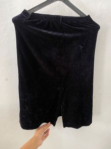 Black Velvet Mini Skirt