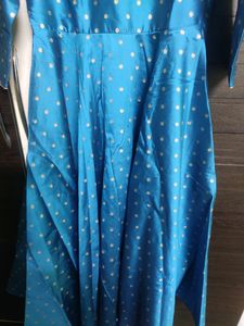 AKS Peacock Blue Anarkali Gown/Kurta