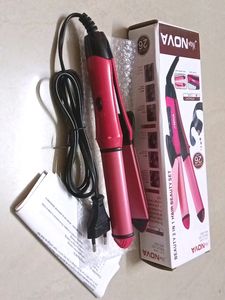 Nova Hair Straightener 2 In 1 Pink Colour