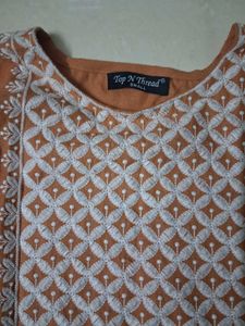 Embroidered Cotton Kurta