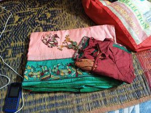 Designer Saree with Peacock Motifs