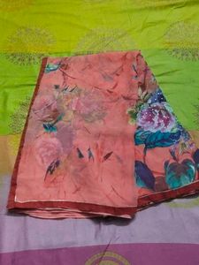 Beautiful Floral Print Saree