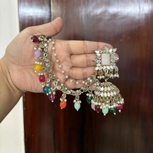 Earrings with Maang Tikka