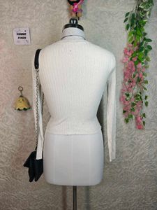 Ribbed Knit Long Sleeve Top