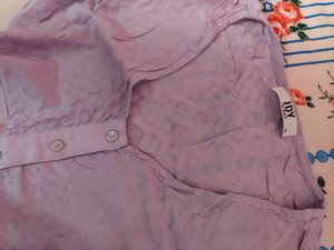Light Purple Button-Up Mini Dress