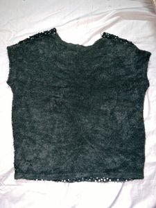 Sequin Dark Green Party Wear Top
