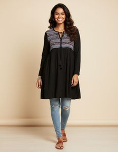 Boho Print Tunic Shrug