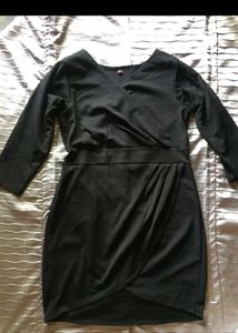 Elegant Black Wrap Dress