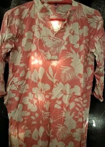Chic Floral Print Tunic Top