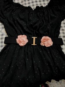 Chic Black Korean Dress