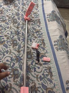 Pink Selfie Stick with Light