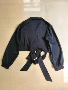 Black Wrap Crop Top