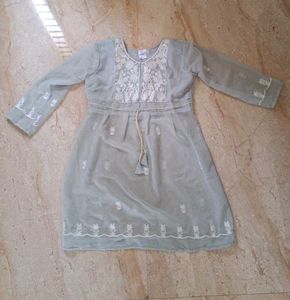 Elegant Light Blue Embroidered Kurta